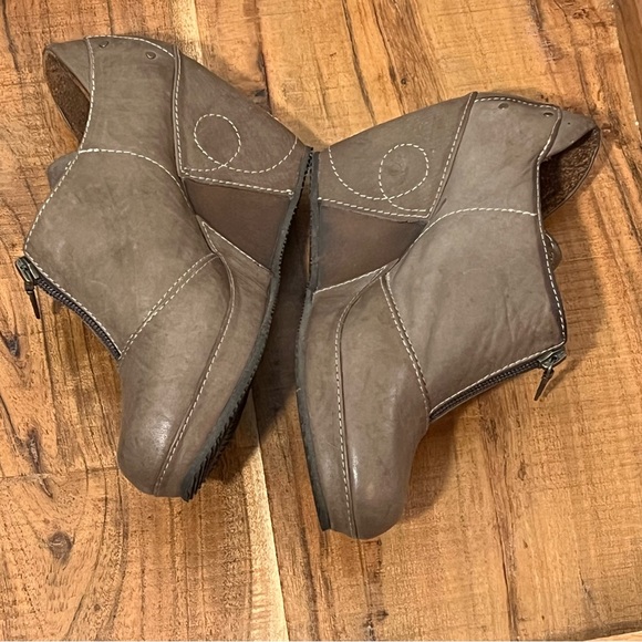 Sergio Tomani  leather wedge boots booties size 36 - Picture 6 of 7